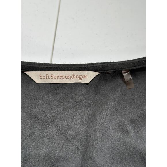 Soft Surroundings Jacket Womens XS Gray Draped Cardigan Stretch Work Minimalist - Picture 6 of 9